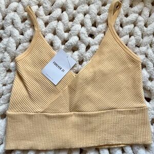 NWT yellow crop tank